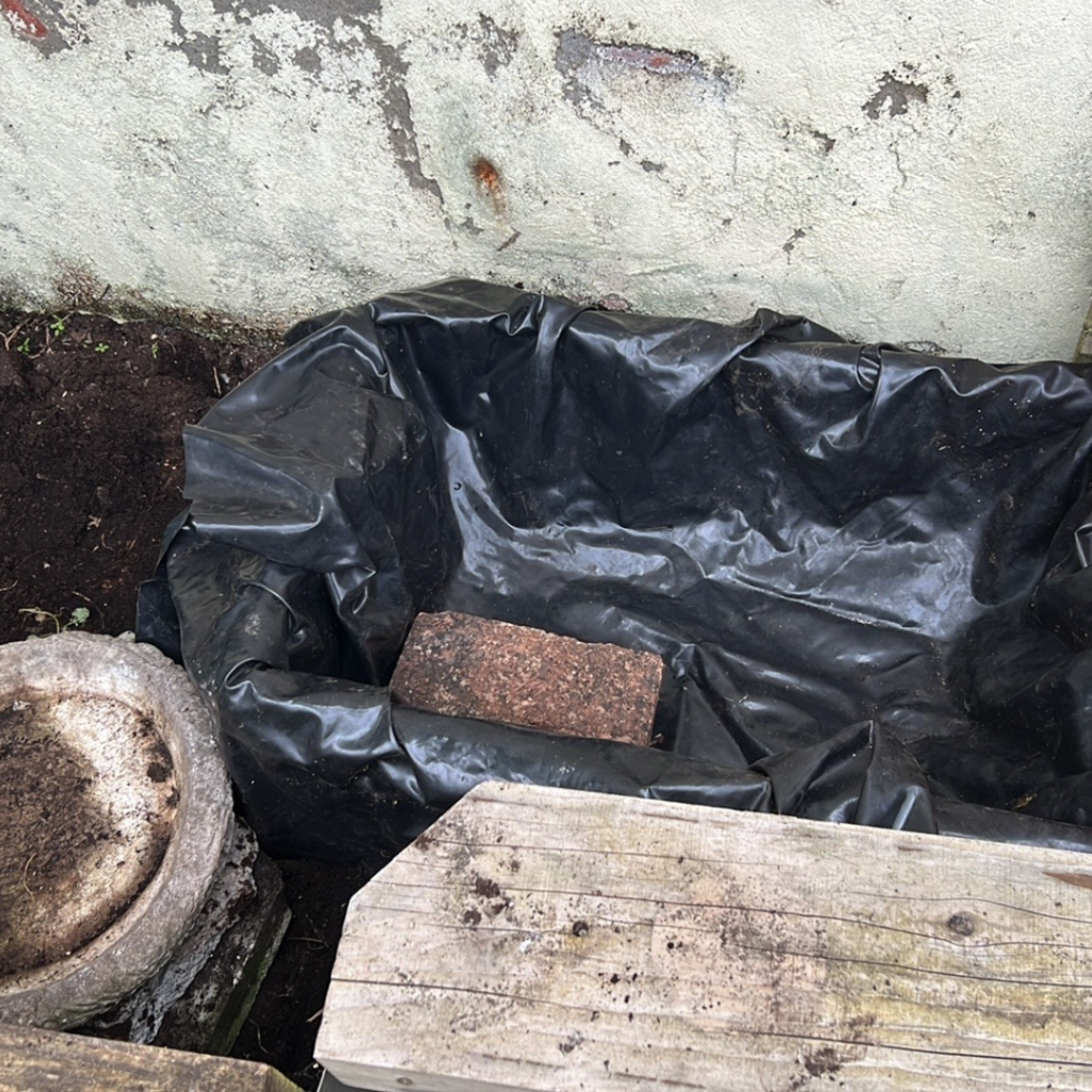 Mini Pond in my garden with a liner added