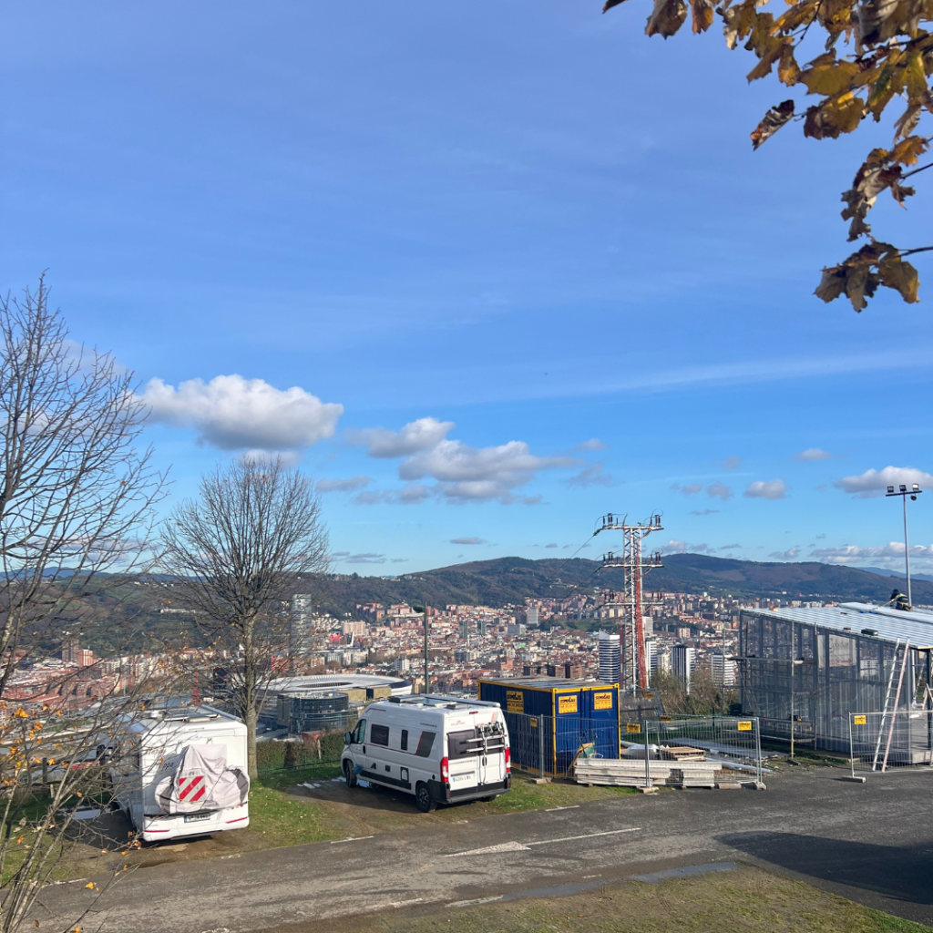 View from Bilbao Park up