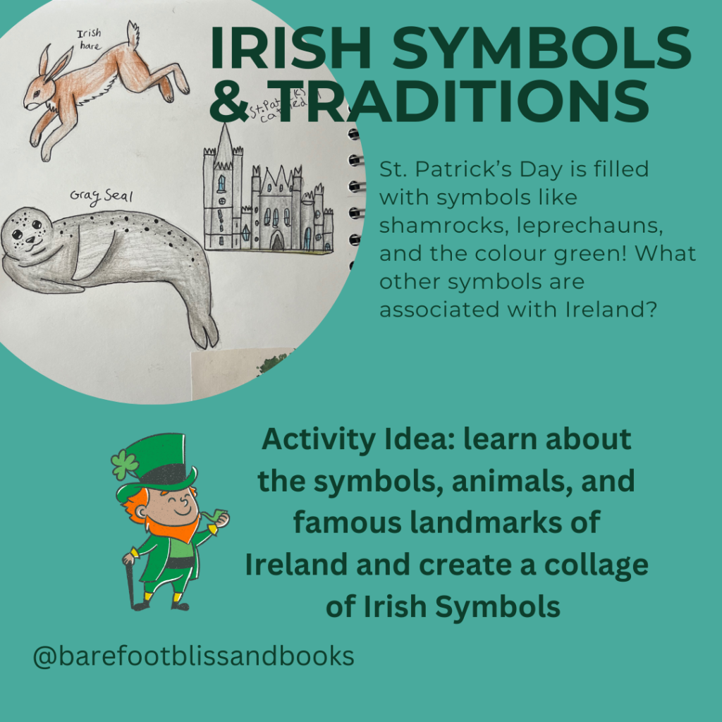 Visual of Irish Symbols for Saint Patricks Day Unit Study